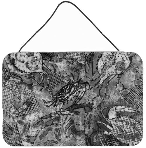 Grey Canvas Abstract Crabs Wall or Door Hanging Prints 8953DS812 by Caroline's Treasures