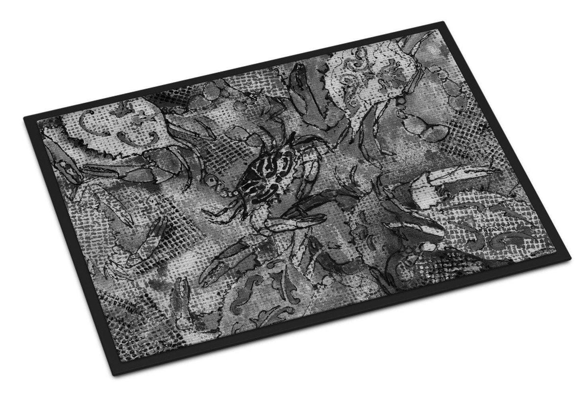 Grey Canvas Abstract Crabs Indoor or Outdoor Mat 24x36 8953JMAT - the-store.com