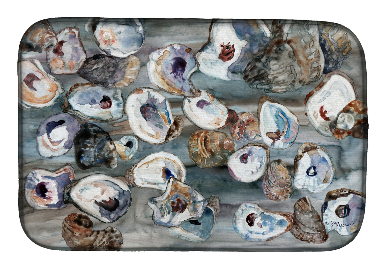 Bunch of Oysters Dish Drying Mat 8957DDM  the-store.com.