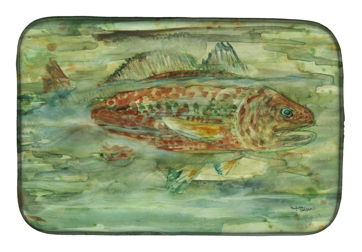 Abstract Red Fish Dish Drying Mat 8960DDM  the-store.com.