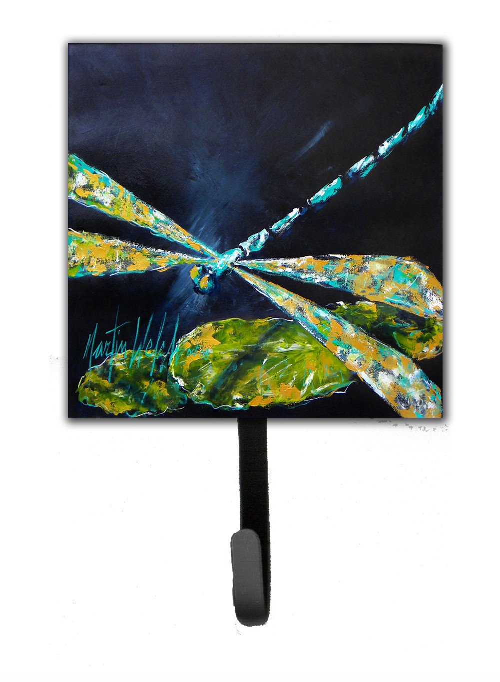 Insect - Dragonfly Night Flight Dark Blue Leash or Key Holder by Caroline&#39;s Treasures