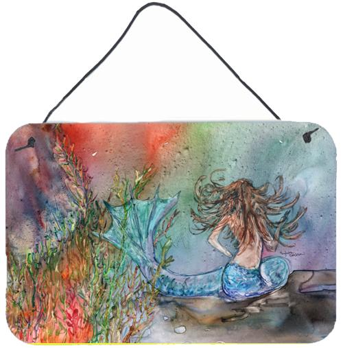 Brunette Mermaid Water Fantasy Wall or Door Hanging Prints by Caroline's Treasures