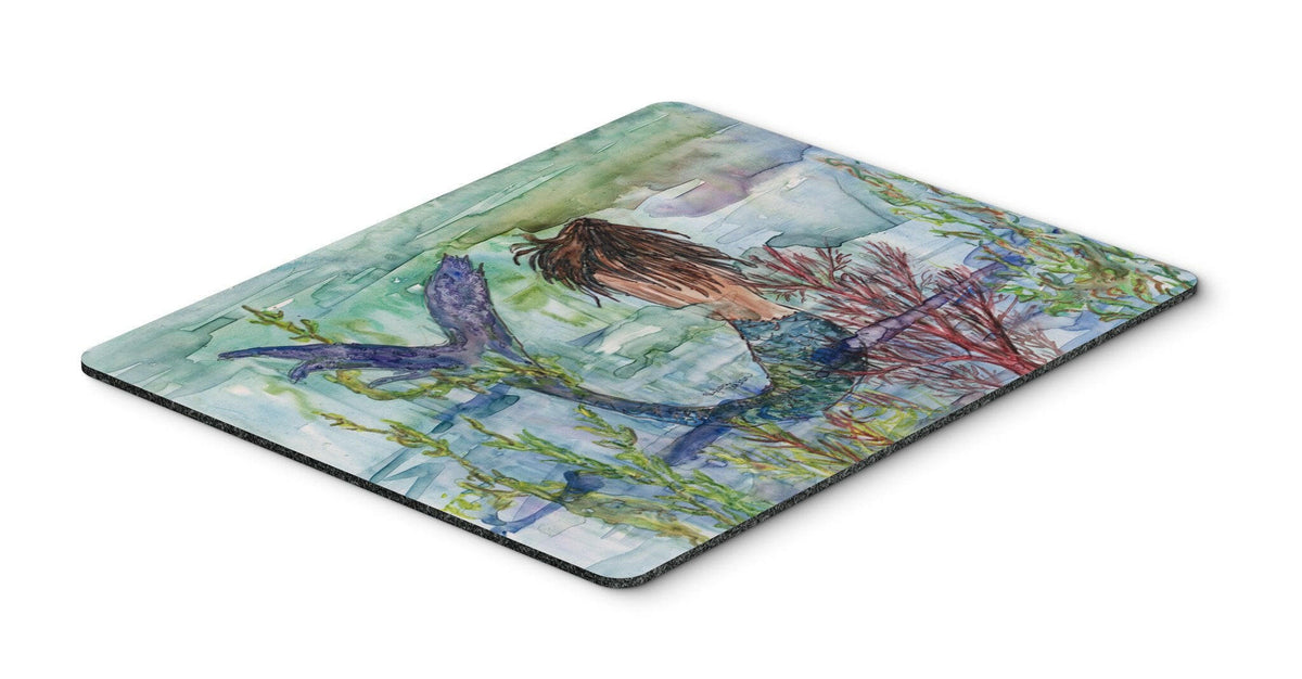 Brunette Mermaid Coral Fantasy Mouse Pad, Hot Pad or Trivet 8973MP by Caroline&#39;s Treasures