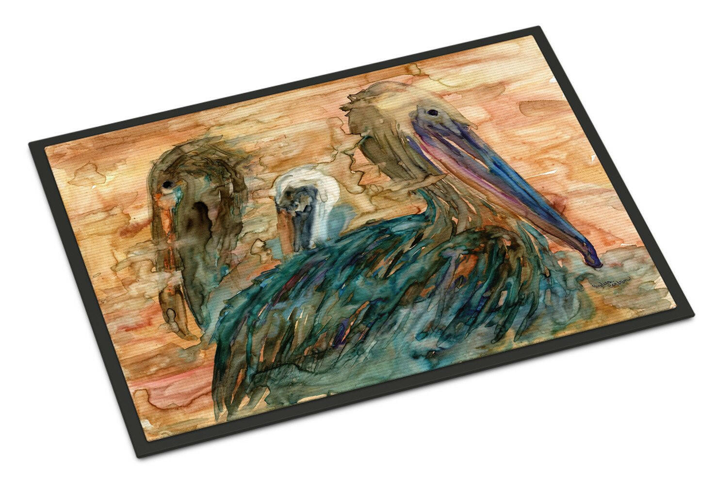 Abstract Pelicans Indoor or Outdoor Mat 24x36 8977JMAT - the-store.com