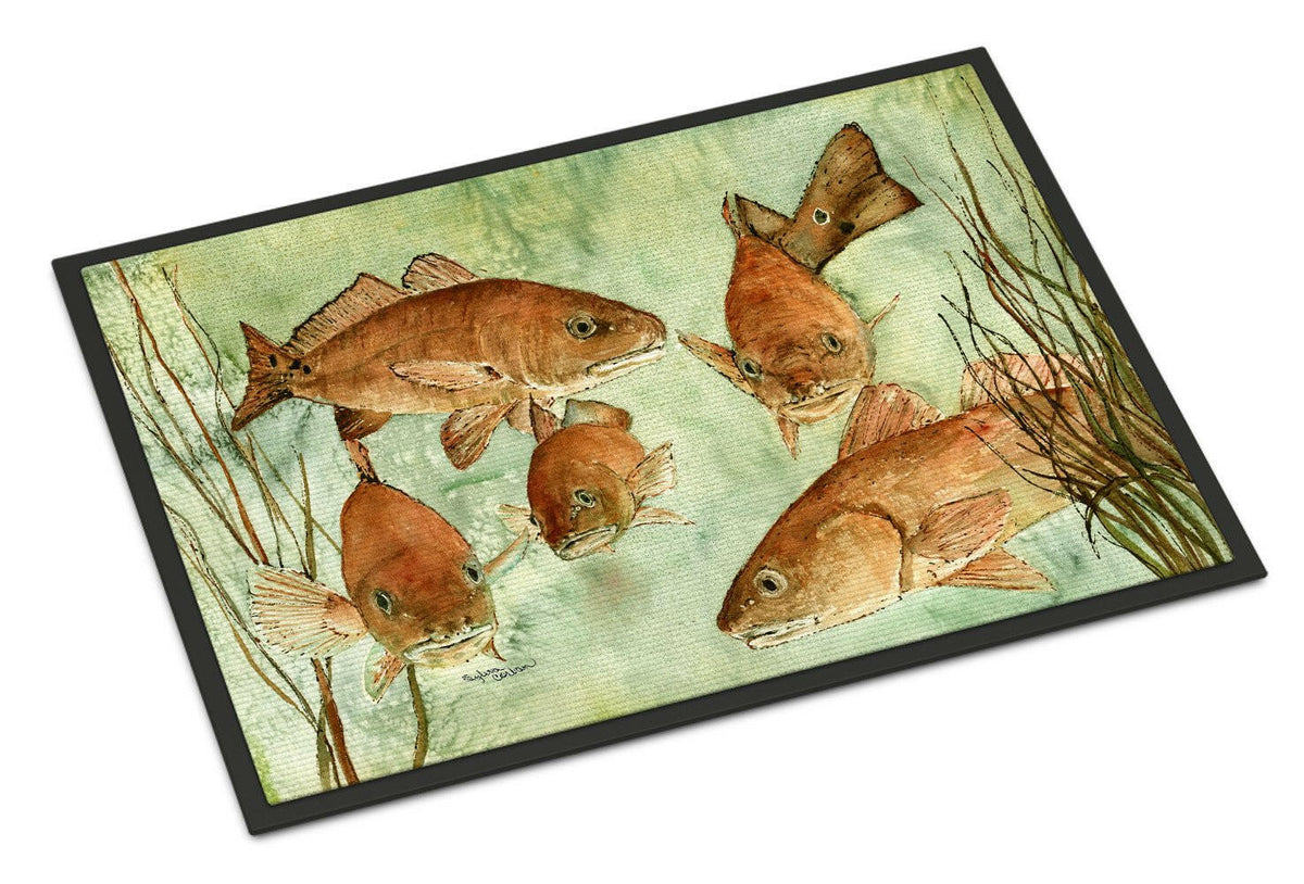 Red Fish Swim Indoor or Outdoor Mat 24x36 8983JMAT - the-store.com