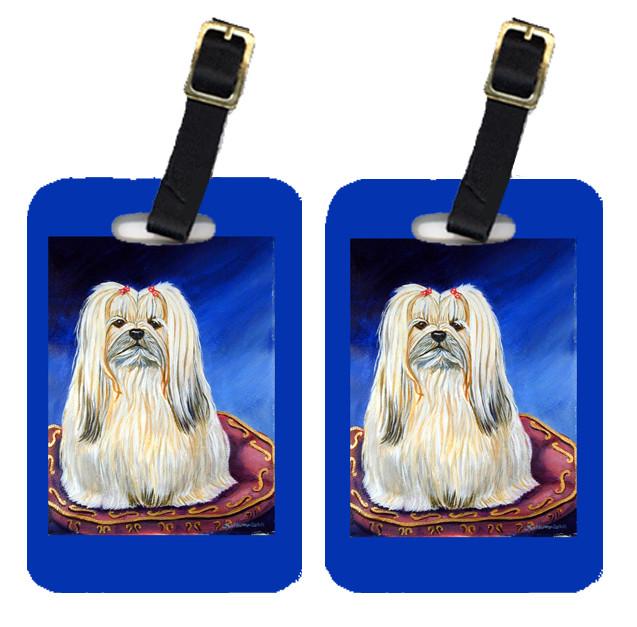 Pair of 2 Lhasa Apso Luggage Tags by Caroline&#39;s Treasures