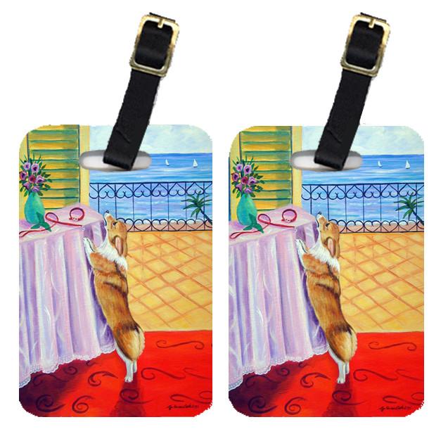 Pair of 2 Corgi Luggage Tags by Caroline&#39;s Treasures