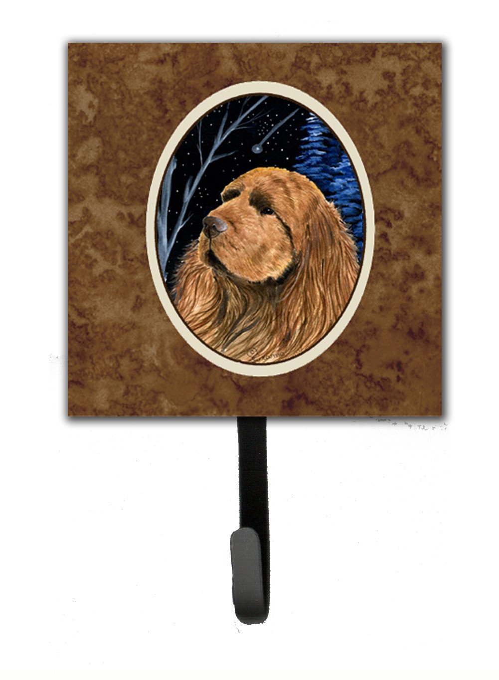 Starry Night Sussex Spaniel Leash Holder or Key Hook by Caroline's Treasures