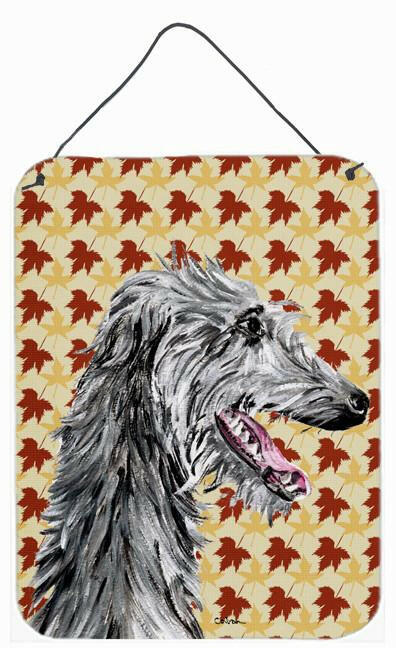 Scottish Deerhound Fall Leaves Wall or Door Hanging Prints SC9693DS1216 by Caroline&#39;s Treasures