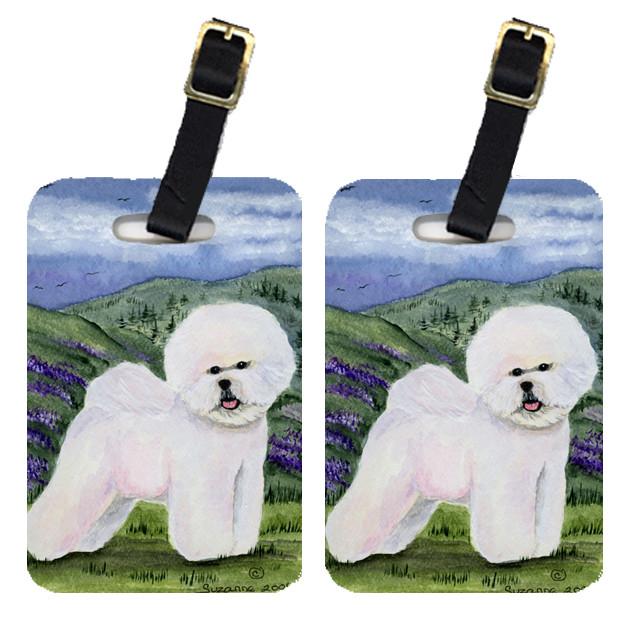 Pair of 2 Bichon Frise Luggage Tags by Caroline's Treasures