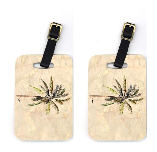 Pair of Palm Tree Luggage Tags by Caroline&#39;s Treasures