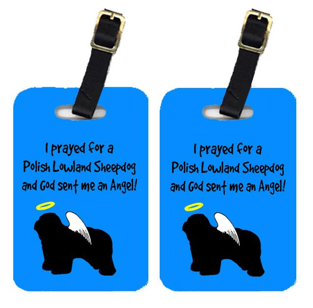 Pair of 2 Polish Lowland Sheepdog Luggage Tags by Caroline&#39;s Treasures