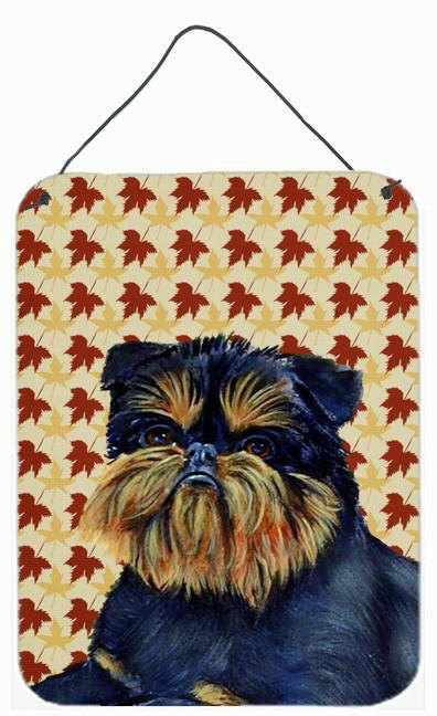 Brussels Griffon Fall Leaves Portrait Wall or Door Hanging Prints by Caroline's Treasures