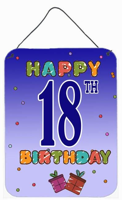 Happy 18th Birthday Wall or Door Hanging Prints CJ1109DS1216 by Caroline's Treasures