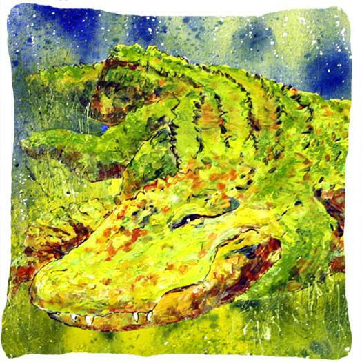 Alligator Decorative   Canvas Fabric Pillow - the-store.com