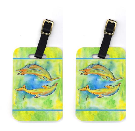 Pair of Dolphin Luggage Tags by Caroline's Treasures