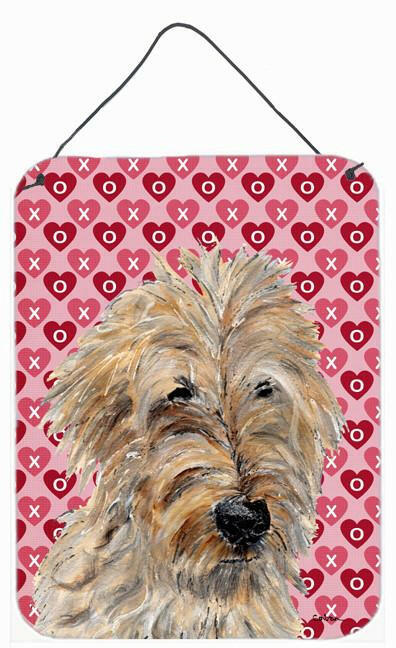 Golden Doodle 2 Hearts and Love Wall or Door Hanging Prints SC9715DS1216 by Caroline's Treasures