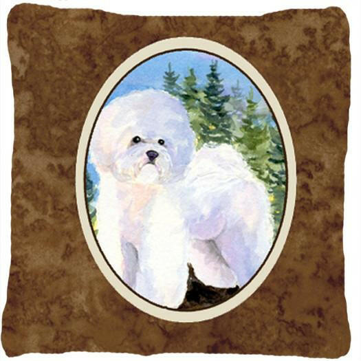 Bichon Frise Decorative   Canvas Fabric Pillow by Caroline's Treasures