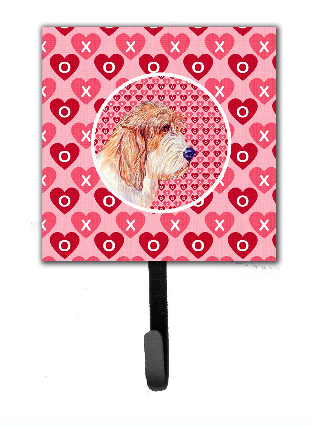 Petit Basset Griffon Vendeen Valentine's Love and Hearts Leash or Key Holder by Caroline's Treasures