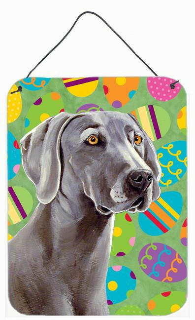 Weimaraner Easter Eggtravaganza Aluminium Metal Wall or Door Hanging Prints by Caroline's Treasures