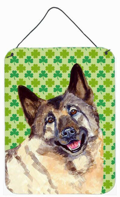 Norwegian Elkhound Shamrock Aluminium Metal Wall or Door Hanging Prints by Caroline's Treasures