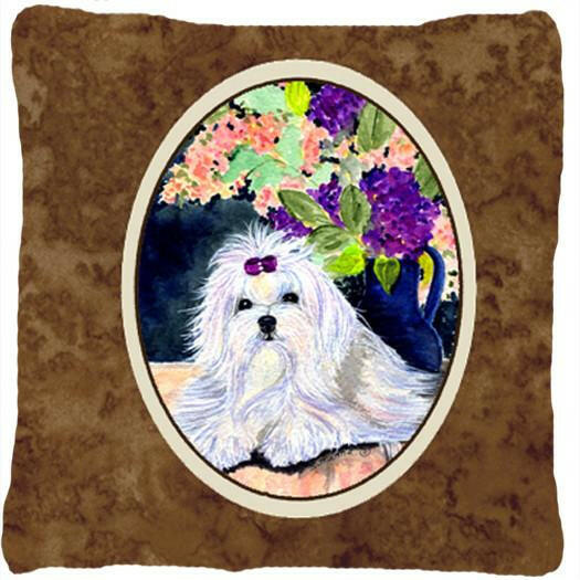 Maltese Decorative   Canvas Fabric Pillow by Caroline&#39;s Treasures