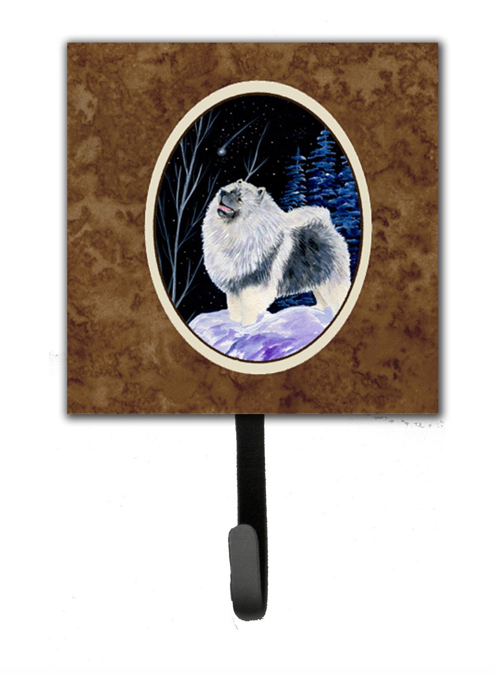 Starry Night Keeshond Leash Holder or Key Hook by Caroline's Treasures