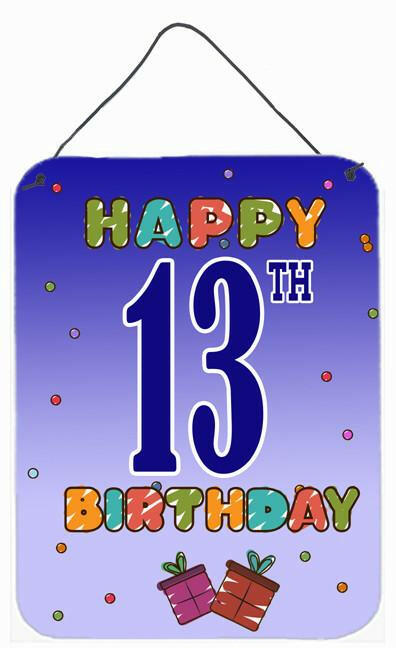 Happy 13th Birthday Wall or Door Hanging Prints CJ1104DS1216 by Caroline's Treasures