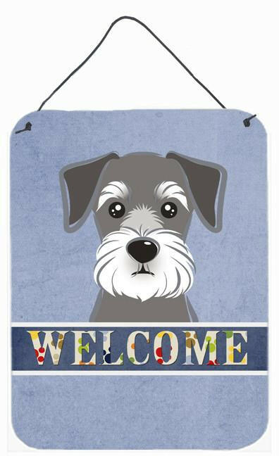 Schnauzer Welcome Wall or Door Hanging Prints BB1392DS1216 by Caroline's Treasures