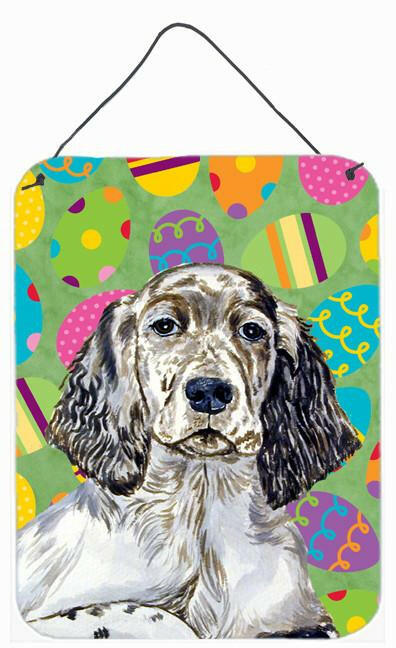 English Setter Easter Eggtravaganza Aluminium Metal Wall or Door Hanging Prints by Caroline&#39;s Treasures