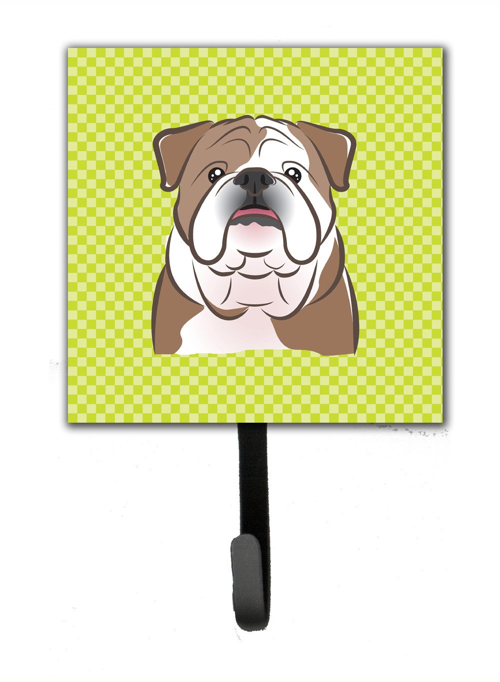 Checkerboard Lime Green English Bulldog  Leash or Key Holder BB1281SH4 by Caroline's Treasures