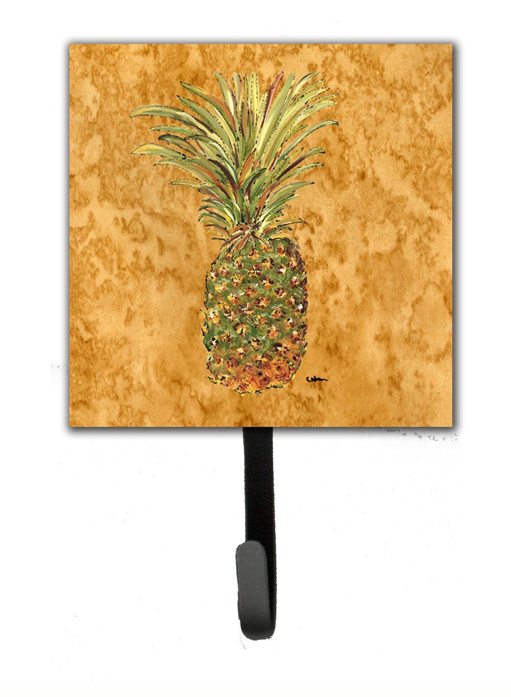 Pineapple Leash Holder or Key Hook by Caroline's Treasures