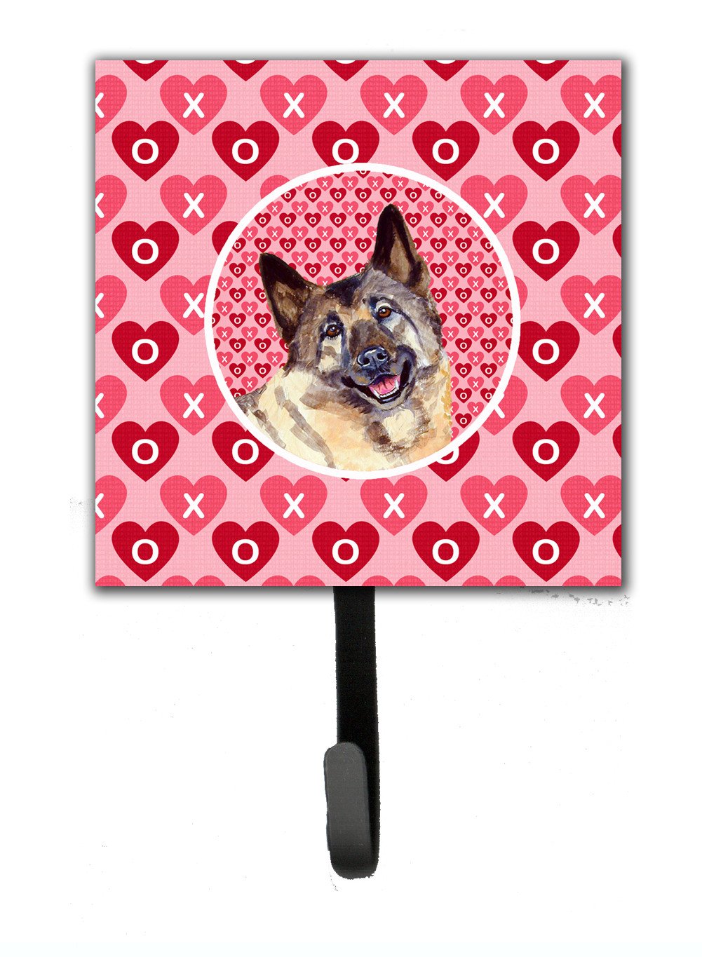 Norwegian Elkhound Valentine's Love and Hearts Leash or Key Holder by Caroline's Treasures