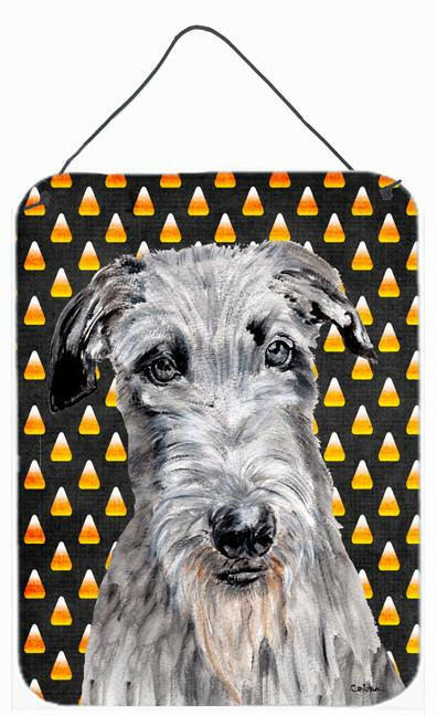 Scottish Deerhound Candy Corn Halloween Wall or Door Hanging Prints SC9658DS1216 by Caroline's Treasures