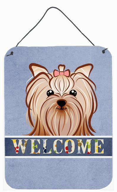 Yorkie Yorkshire Terrier Welcome Wall or Door Hanging Prints BB1390DS1216 by Caroline's Treasures