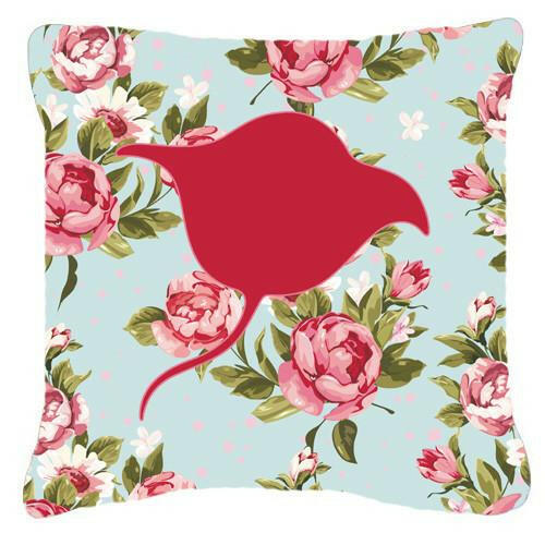 Stingray Shabby Chic Blue Roses   Canvas Fabric Decorative Pillow BB1094 - the-store.com