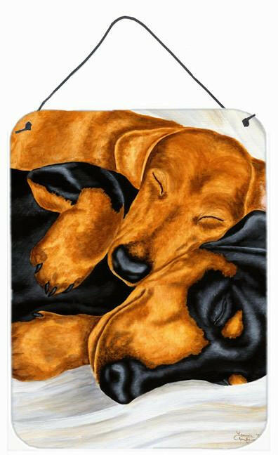 Dachshund Snuggles Wall or Door Hanging Prints AMB1110DS1216 by Caroline&#39;s Treasures