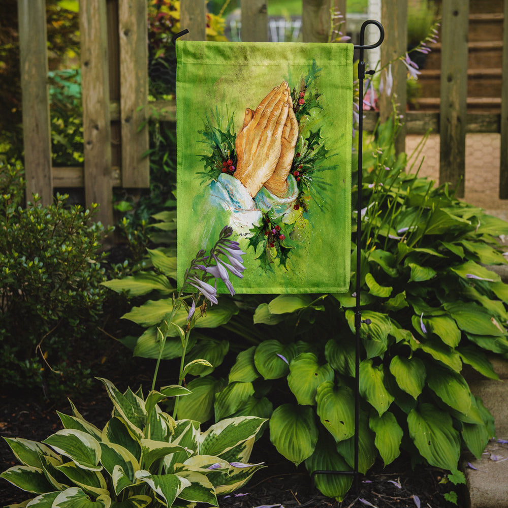 Praying Hangs with Holly Leaves Flag Garden Size AAH5985GF.