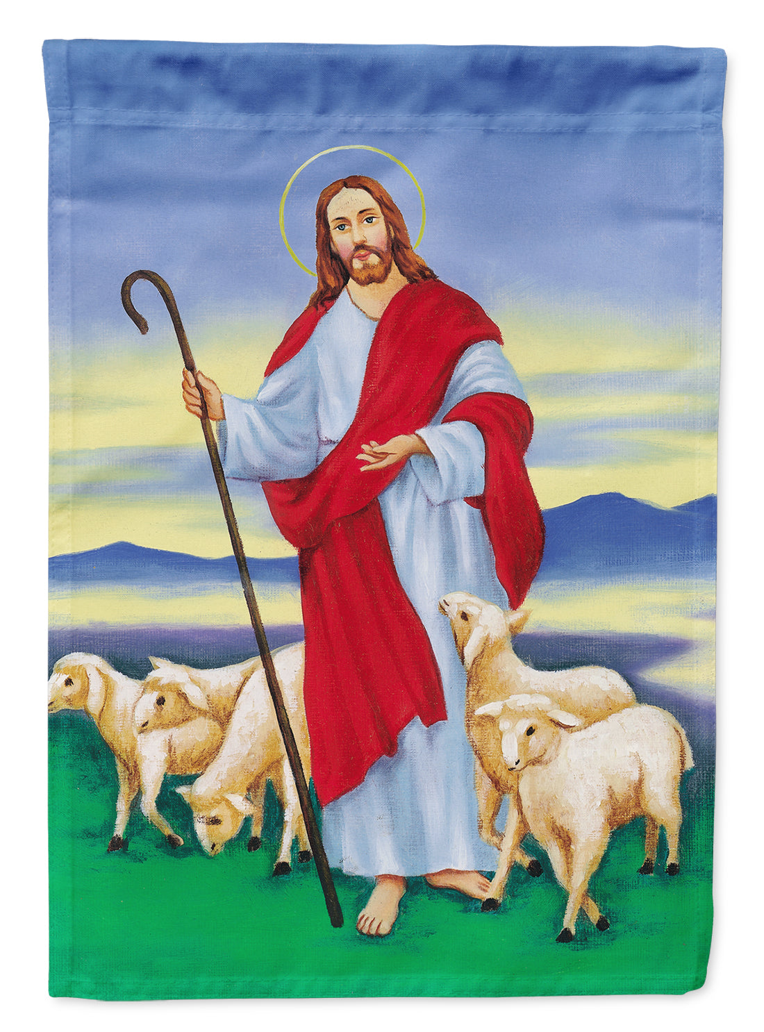 Jesus The Good Shepherd Flag Canvas House Size AAH6876CHF  the-store.com.