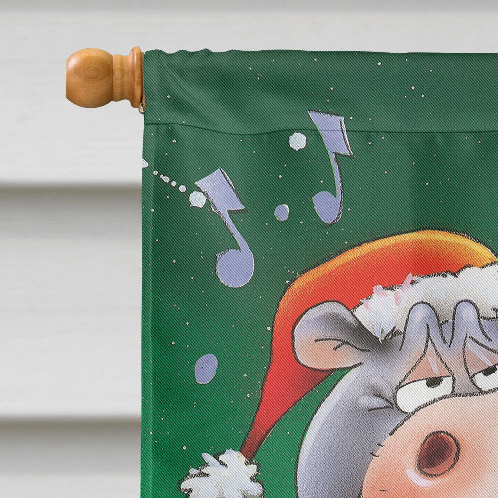 Hippo Family Caroling Flag Canvas House Size AAH7195CHF  the-store.com.