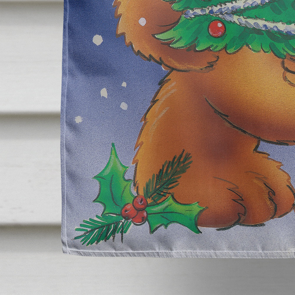 Teddy Bear and Christmas Tree Flag Canvas House Size AAH7208CHF  the-store.com.