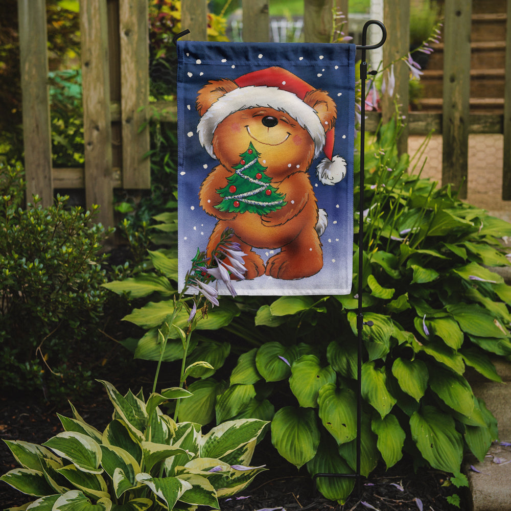 Teddy Bear and Christmas Tree Flag Garden Size AAH7208GF.