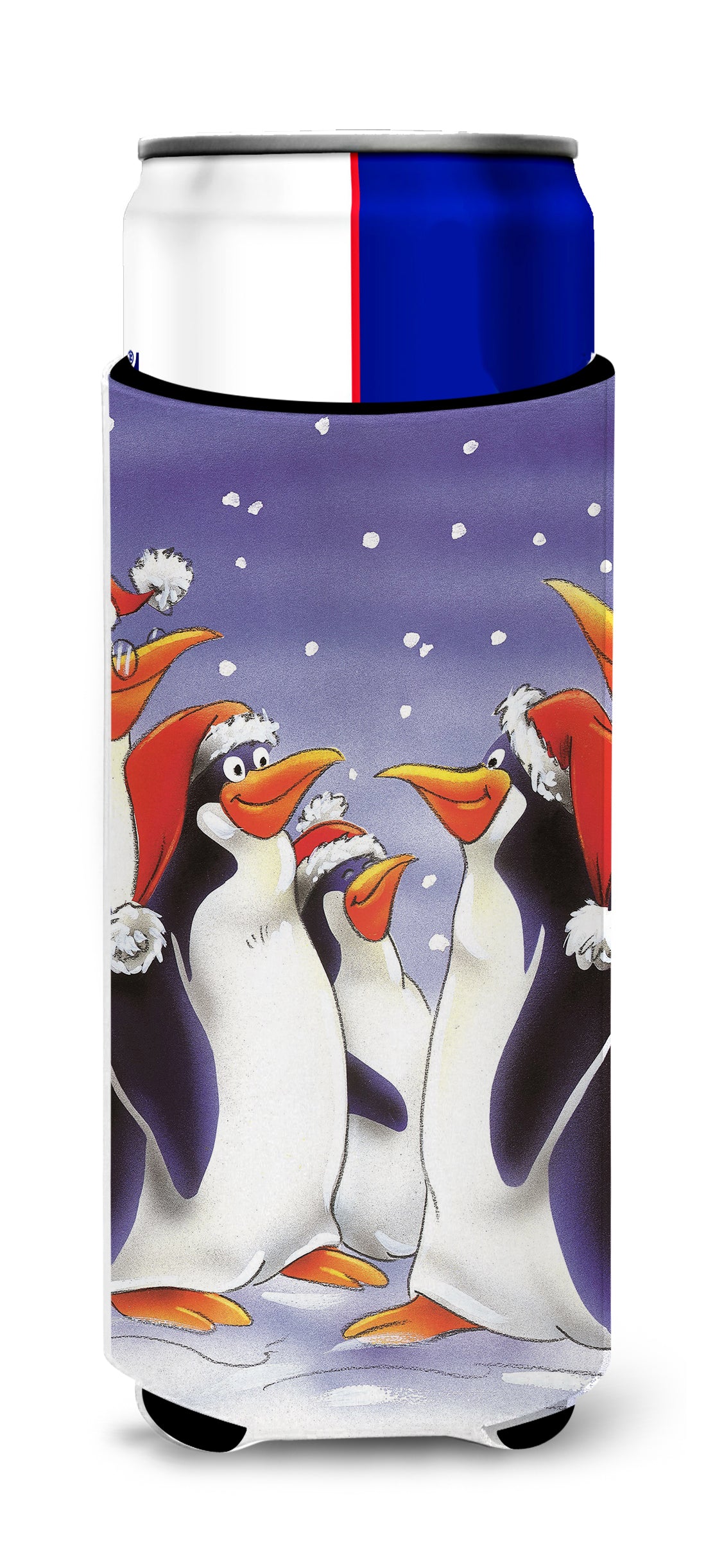 Holiday Penguins Ultra Beverage Insulators for slim cans AAH7264MUK  the-store.com.