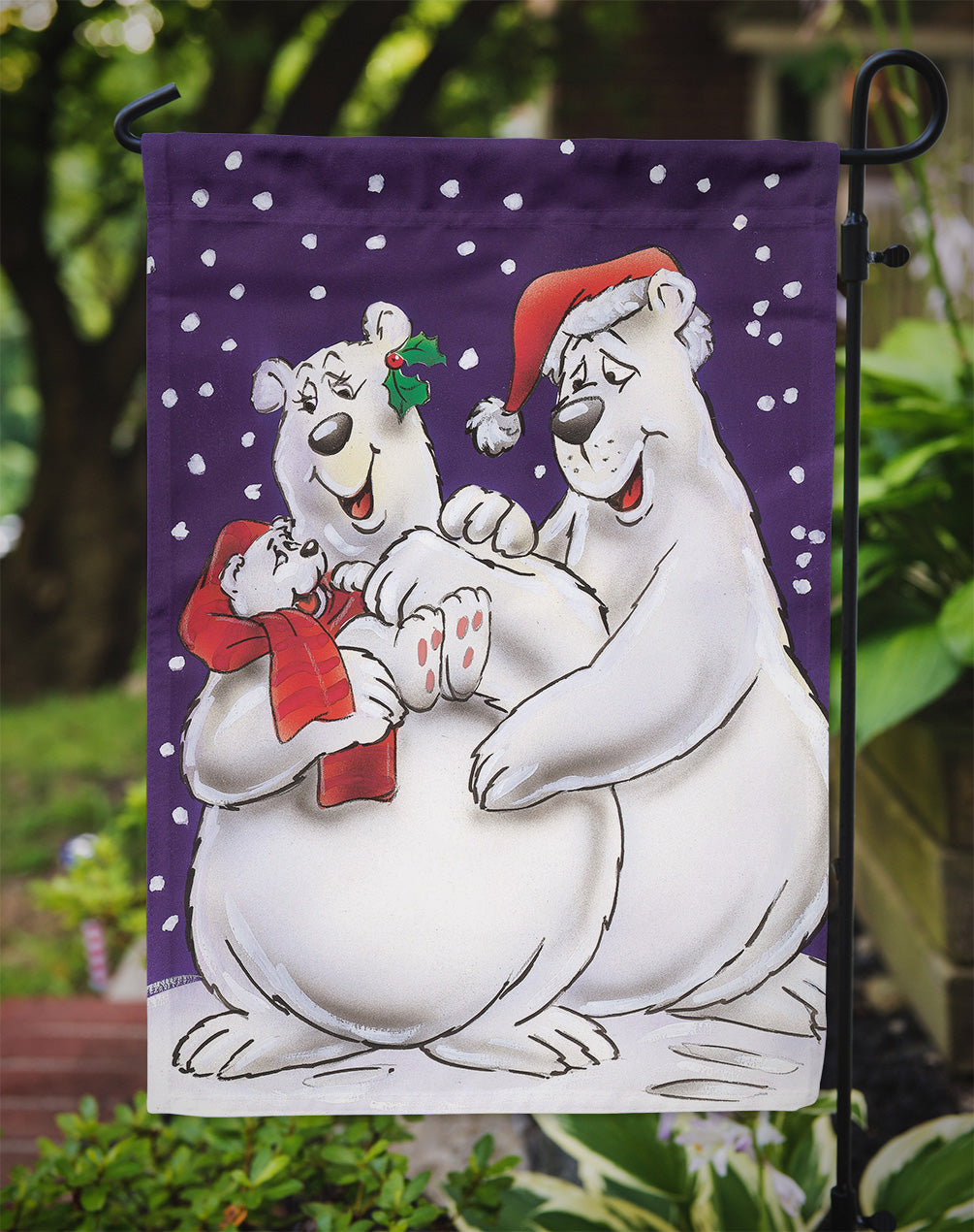 Holiday Polar Bears Flag Garden Size AAH7269GF.