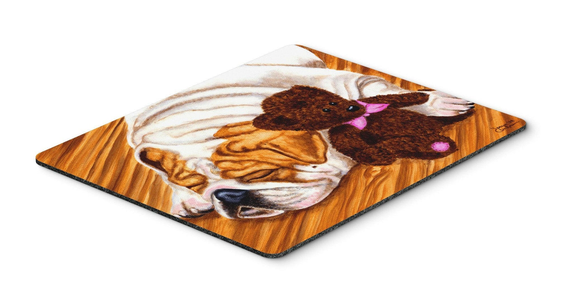 English Bulldog and Teddy Bear Mouse Pad, Hot Pad or Trivet AMB1003MP by Caroline's Treasures