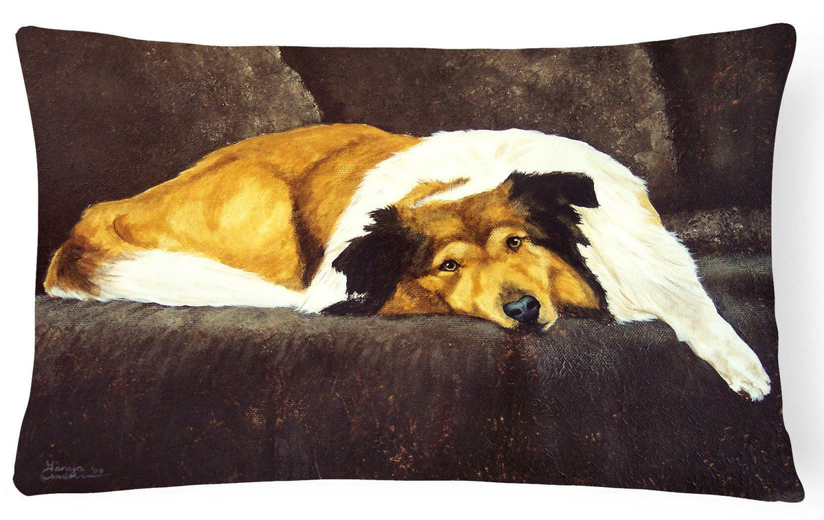 Collie by Tanya and Craig Amberson Fabric Decorative Pillow AMB1031PW1216 by Caroline&#39;s Treasures