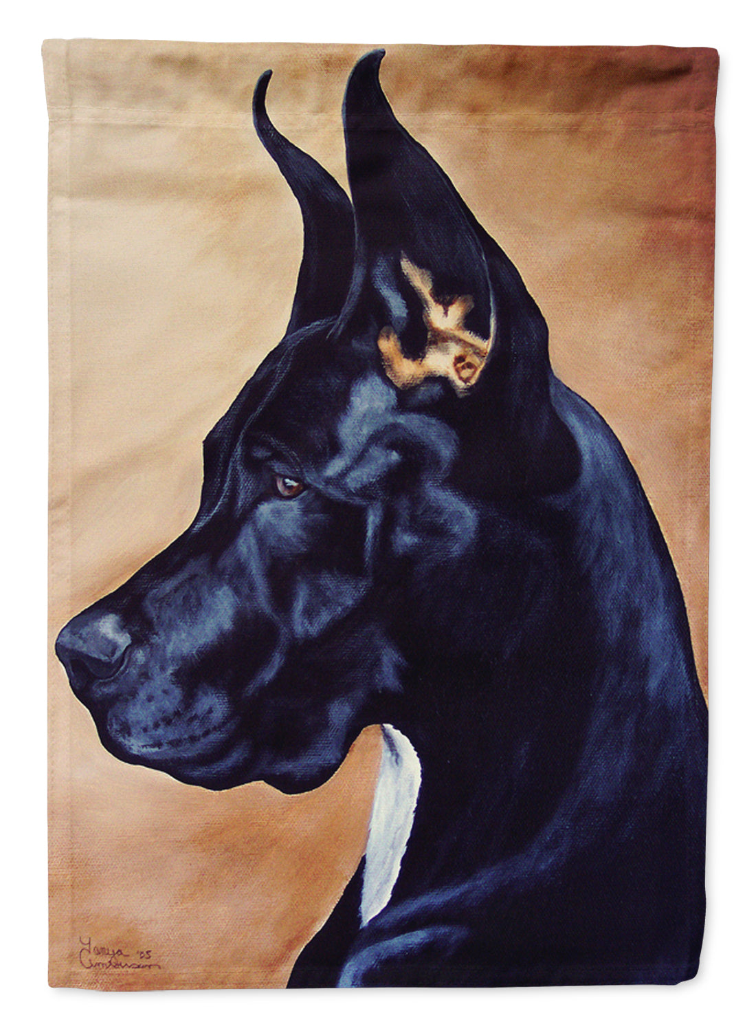 Black Great Dane Flag Garden Size  the-store.com.