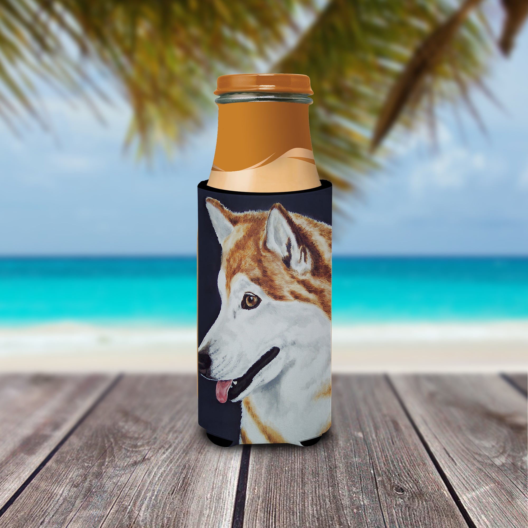 Siberian Husky Ultra Beverage Insulators for slim cans AMB1043MUK  the-store.com.