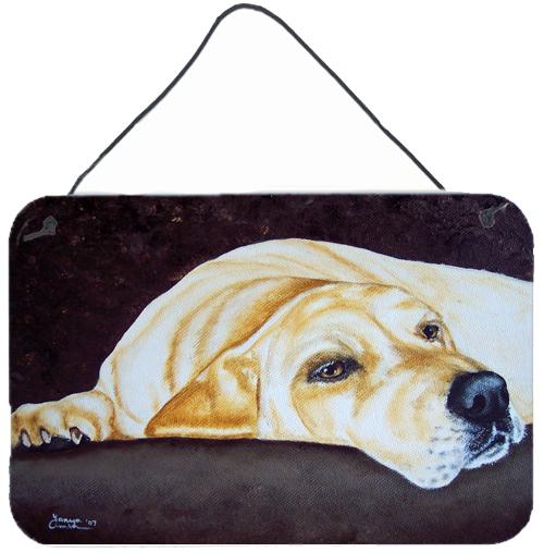 Naptime Yellow Labrador Wall or Door Hanging Prints AMB1072DS812 by Caroline's Treasures