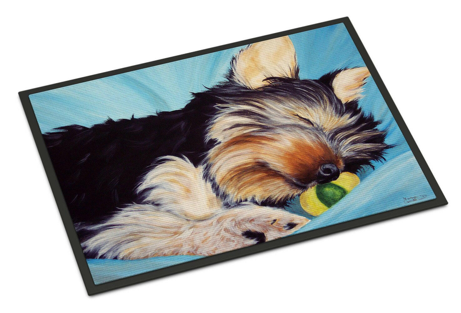 Naptime Yorkie Yorkshire Terrier Indoor or Outdoor Mat 18x27 AMB1075MAT - the-store.com